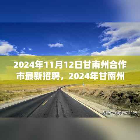 2024年甘南州合作市最新招聘盛会,职业发展的理想舞台开启