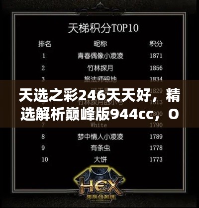 天选之彩246天天好,精选解析巅峰版944cc,OFR918.88推荐