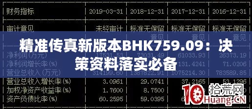精准传真新版本BHK759.09:决策资料落实必备