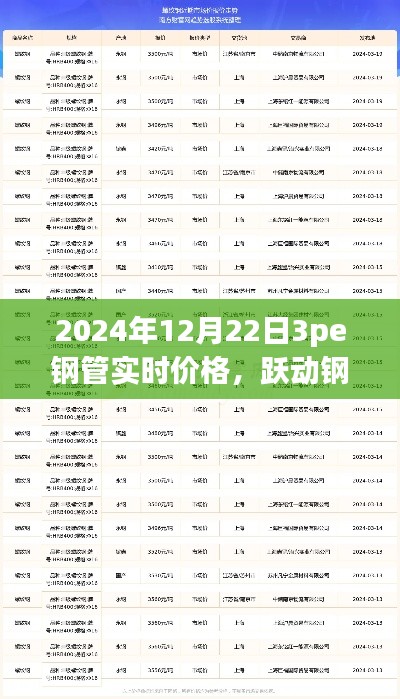 跃动钢管市场,揭秘2024年12月22日3PE钢管实时价格——洞悉变化,铸就自信与成就之路。