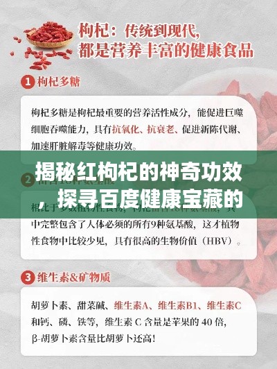 揭秘红枸杞的神奇功效,探寻百度健康宝藏的宝藏之门