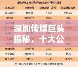 深圳传媒巨头揭秘,十大公司排名榜单
