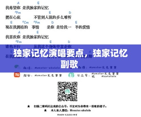 独家记忆演唱要点,独家记忆副歌