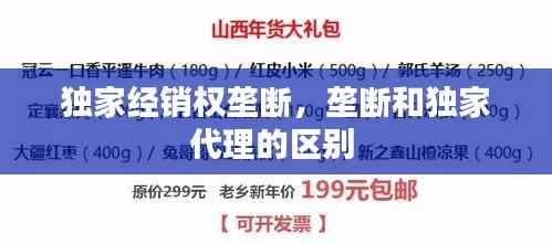 独家经销权垄断,垄断和独家代理的区别